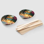 Summer Vibes Tropical Notitieboek Handwaaier (Niet-gemonteerd)