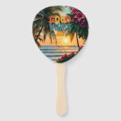 Summer Vibes Tropical Notitieboek Handwaaier (Achterkant)