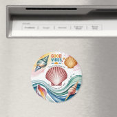 Summer Vibes Tropical Notitieboek Magneet (Insitu (Vaatwasser))