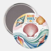 Summer Vibes Tropical Notitieboek Magneet (Voorkant / Achterkant)