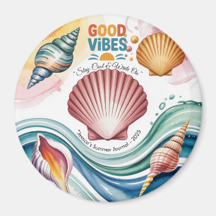 Summer Vibes Tropical Notitieboek Magneet