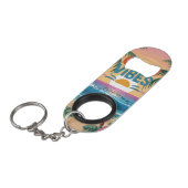 Summer Vibes Tropical Notitieboek Mini Flessenopener (Voorkant Gekanteld)