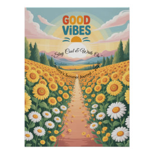 Summer Vibes Tropical Notitieboek Perfect Poster