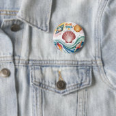 Summer Vibes Tropical Notitieboek Ronde Button 5,7 Cm (In situ)