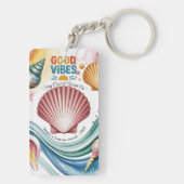 Summer Vibes Tropical Notitieboek Sleutelhanger (achterkant)