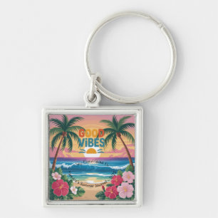 Summer Vibes Tropical Notitieboek Sleutelhanger