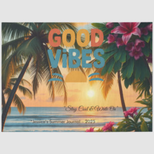 Summer Vibes Tropical Notitieboek Tissuepapier