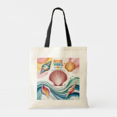 Summer Vibes Tropical Notitieboek Tote Bag (Achterkant)