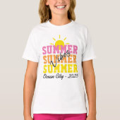 Summer Vibes  Typografie Meisjes T-shirt (Voorkant)