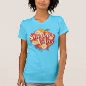 Summer Vibes Typography Tropical Flower T-shirt (Voorkant)