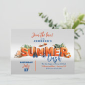 Summer Vibes Uitnodiging (Staand voorkant)