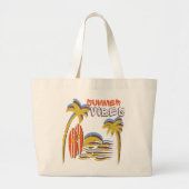 Summer Vibes Vakantie Grote Tote Bag (Voorkant)
