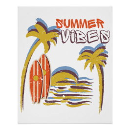 Summer Vibes Vakantie  Perfect Poster