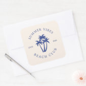 Summer Vibes Vierkante Sticker (Envelop)