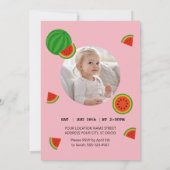 Summer Vibes Watermelon Party Uitnodigen Kaart (Achterkant)