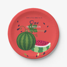 Summer Vibes Watermelon Party Uitnodigen Papieren Bordje