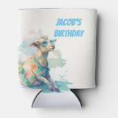 Summer Vibes Waterverf Goat - Happy Birthday Blikjeskoeler (Voorkant)