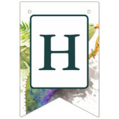 Summer Vibes Waterverf Kameleon - Verjaardag Vlaggetjes (Tweede vlag)