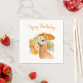 Summer Vibes Waterverf Llama - Happy Birthday Servet (Insitu)