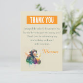 Summer Vibes Waterverf Monkey - Verjaardag Bedankkaart (Staand voorkant)