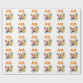 Summer Vibes Waterverf Vlinder Verjaardag Cadeaupapier (Vlak)