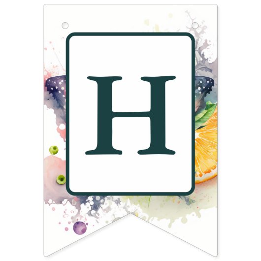 Summer Vibes Waterverf Vlinder - Verjaardag Vlaggetjes (Tweede vlag)