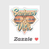Summer Vibes | zonnebril | strandzonsondergang Sticker (Vel)