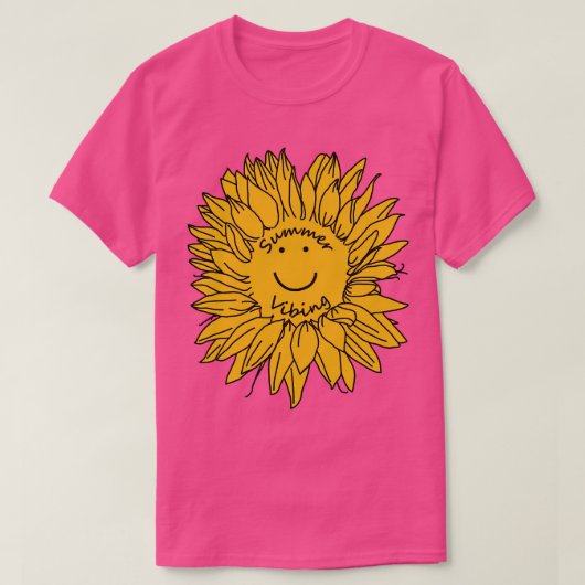 Summer Vibing Yellow Sunflower T-shirt (Design voorkant)