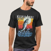 Summer Vist Retro Sunset Keuka Lake New York T-shirt (Voorkant)