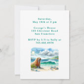 Summer Walrus - Verjaardagsuitnodiging Kaart (Achterkant)