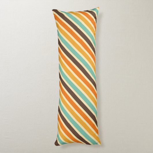 Summer Warmth Stripes Pattern Lichaamskussen (Achterkant (Verticaal))
