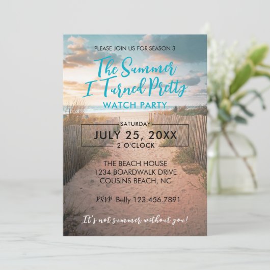  Summer Watch Party Uitnodiging (Staand voorkant)