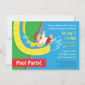 Summer Water Slide Birthday Pool Kaart (Voorkant)