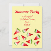 Summer Watermeloenen tuinfeest Kaart (Voorkant)