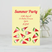 Summer Watermeloenen tuinfeest Kaart (Staand voorkant)