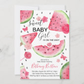 Summer Watermelon "A Sweet Baby" Baby shower Kaart (Voorkant)