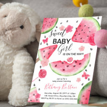 Summer Watermelon "A Sweet Baby" Baby shower