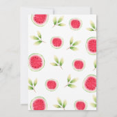 Summer Watermelon Birthday Invitation Kaart (Achterkant)