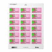 Summer Watermelon Branches Bright Tropical Etiket (Full Sheet)