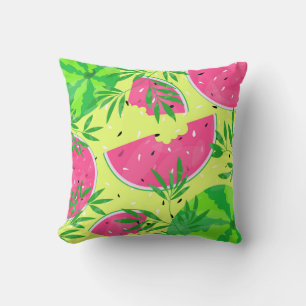 Summer Watermelon Branches Bright Tropical Kussen