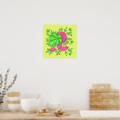 Summer Watermelon Branches Bright Tropisch Poster (Keuken)