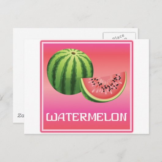 Summer Watermelon Briefkaart (Voorkant / Achterkant)