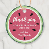 Summer Watermelon Dank je Baby shower Bedankjes Labels (Voorkant)