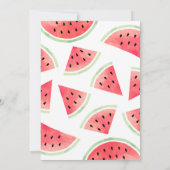 Summer Watermelon Elegant Modern Beach Wedding Kaart (Achterkant)