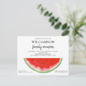 Summer Watermelon Family Reunion Invite Briefkaart (Staand voorkant)