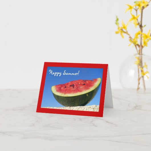 Summer Watermelon Greetings Kaart (Gele Bloem)