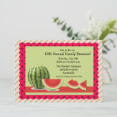 Summer Watermelon Invitation Kaart (Staand voorkant)