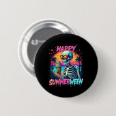 Summer Watermelon Jack-o-lantern Happy Summerween Ronde Button 5,7 Cm (Voorkant /achterkant)