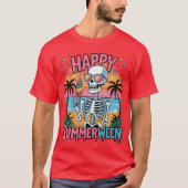 Summer Watermelon Jackolantern Happy Summerween Sk T-shirt (Voorkant)