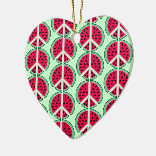 Summer Watermelon Keramisch Ornament (Links)